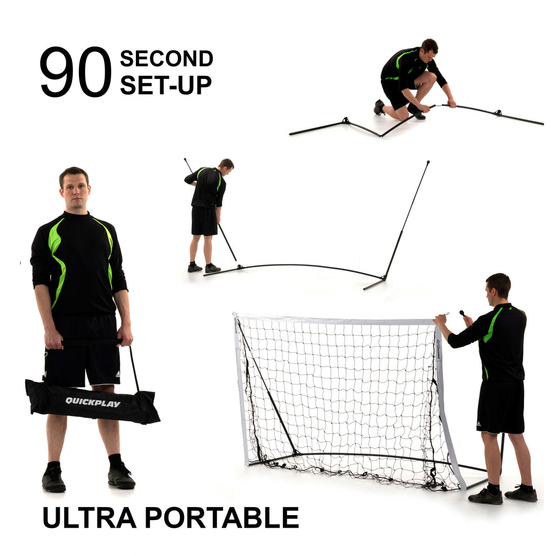 KICKSTER PRO Portable Football Goal 1.5x1m