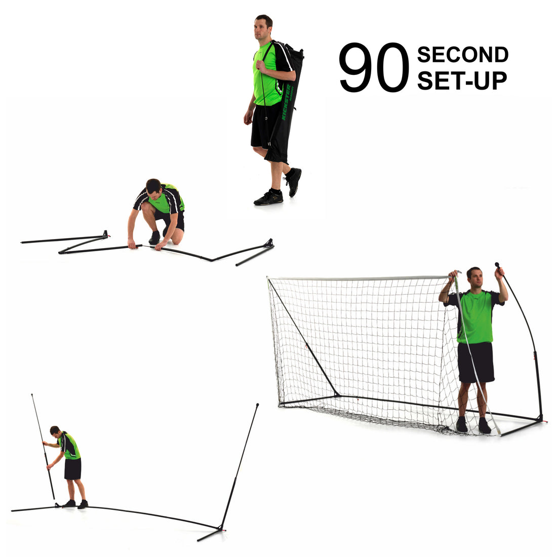 KICKSTER Portable Football Goal 18.5x6.5'