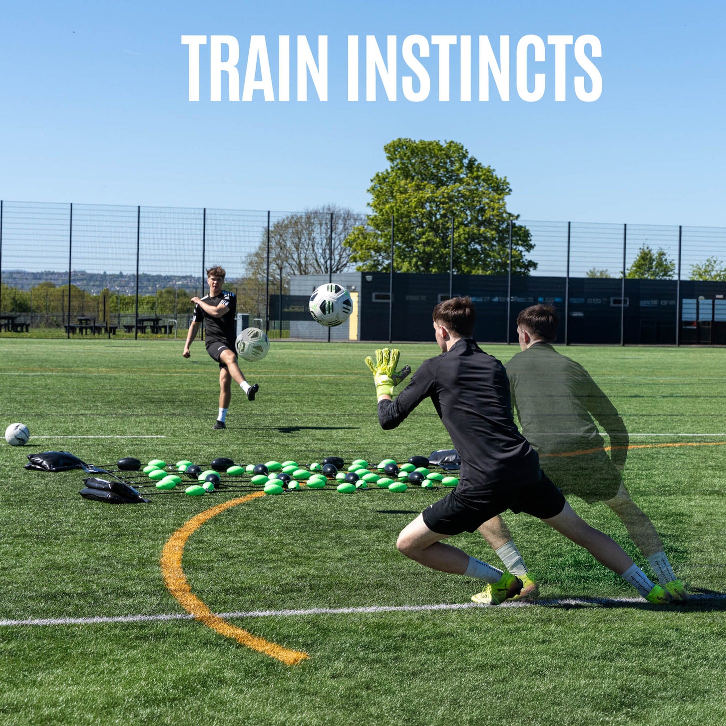 Goalkeeper Ball Deflection Floor Grid