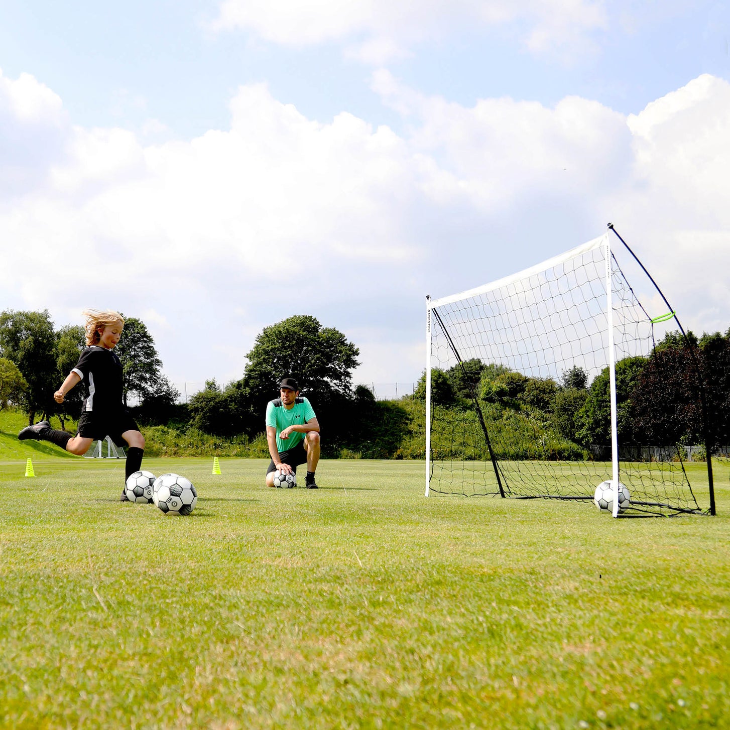 KICKSTER Portable Football Goal 6x4'