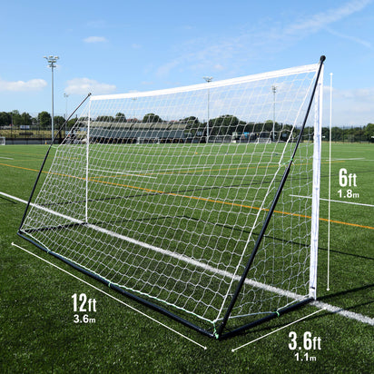 KICKSTER Elite Portable Football Goal 12x6' - QUICKPLAY - 12 x 6 12x6 3.6 5 a side 7 a side adult astro bestsellers football football goal garden has-spares home instructions Juniors (7-13yrs) kickster Kickster Elite large portable SUMMER Teens (13yrs+)