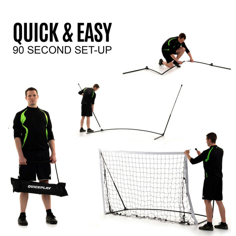 KICKSTER Portable Football Goal 12x6'
