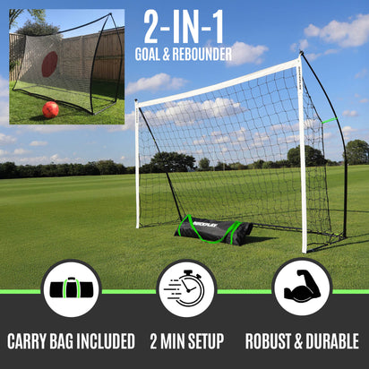 KICKSTER 2-in-1 Football Goal / Rebounder 8x5'