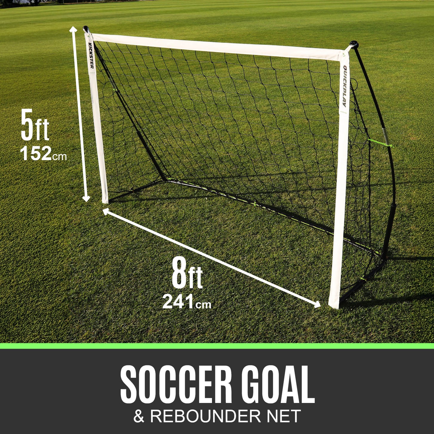KICKSTER 2-in-1 Football Goal / Rebounder 8x5'