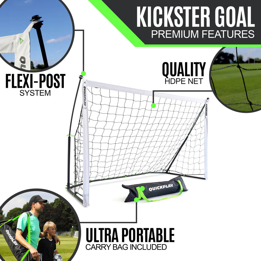 KICKSTER Portable Football Goal 12x6'