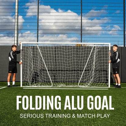 PRO ALU Match Football Goal 12x6' - QUICKPLAY - 12 x 6 12x6 5 a side 5v5 7 a side 7v7 Aluminum Goals astro Astroturf folding football football goal has-spares Juniors (7-13yrs) Kids (up to 6yrs) long-product-multi-box Pro Senior (16yrs+) Soccer Coach Soccer Teams Teens (13yrs+)