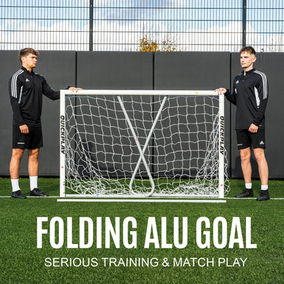 PRO ALU Match Football Goal 8x5' - QUICKPLAY - 5 a side 5v5 8 x 5 Aluminum Goals astro Astroturf folding football football goal has-spares Juniors (7-13yrs) Kids (up to 6yrs) long-product-multi-box Pro Senior (16yrs+) Soccer Coach Soccer Teams Teens (13yrs+)