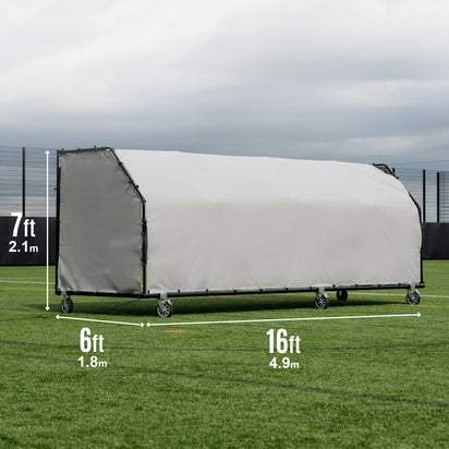 Pro Alu Club Shelter 16x6' - QUICKPLAY - bench Pro shelter