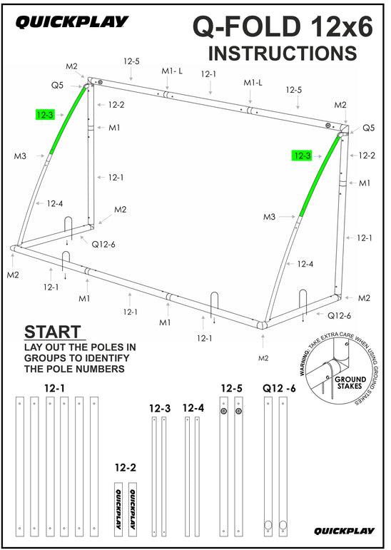 Spare Part - TUBE - Q-FOLD 12X6' - Q12-3