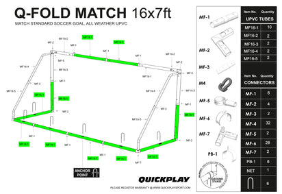 Spare Part - TUBE - Q-FOLD & Q-FOLD MATCH 16x7' - MF 16-1