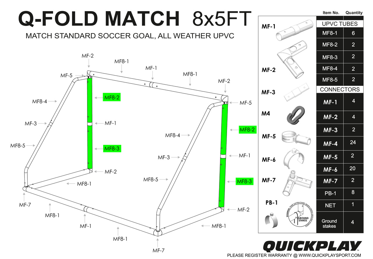 Spare Part - Tube - Q-FOLD & Q-FOLD Match - MF 8-2 & 8-3