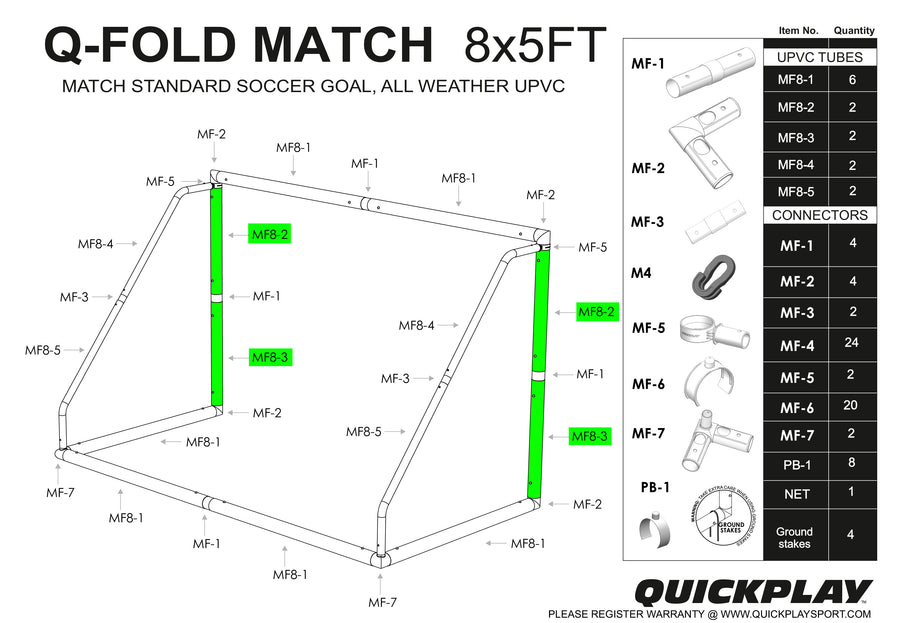 Spare Part - Tube - Q-FOLD & Q-FOLD Match - MF 8-2 & 8-3