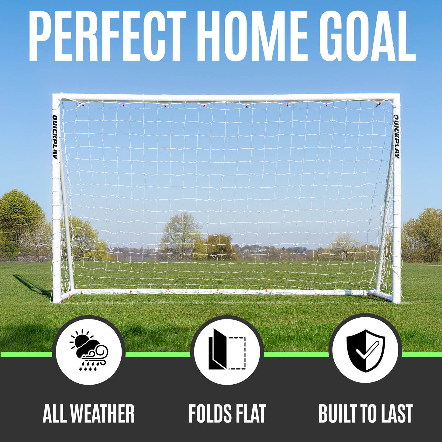 Q-FOLD Folding Football Goal 16x7'