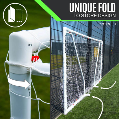 Q-FOLD Match Folding Football Goal 6x4'