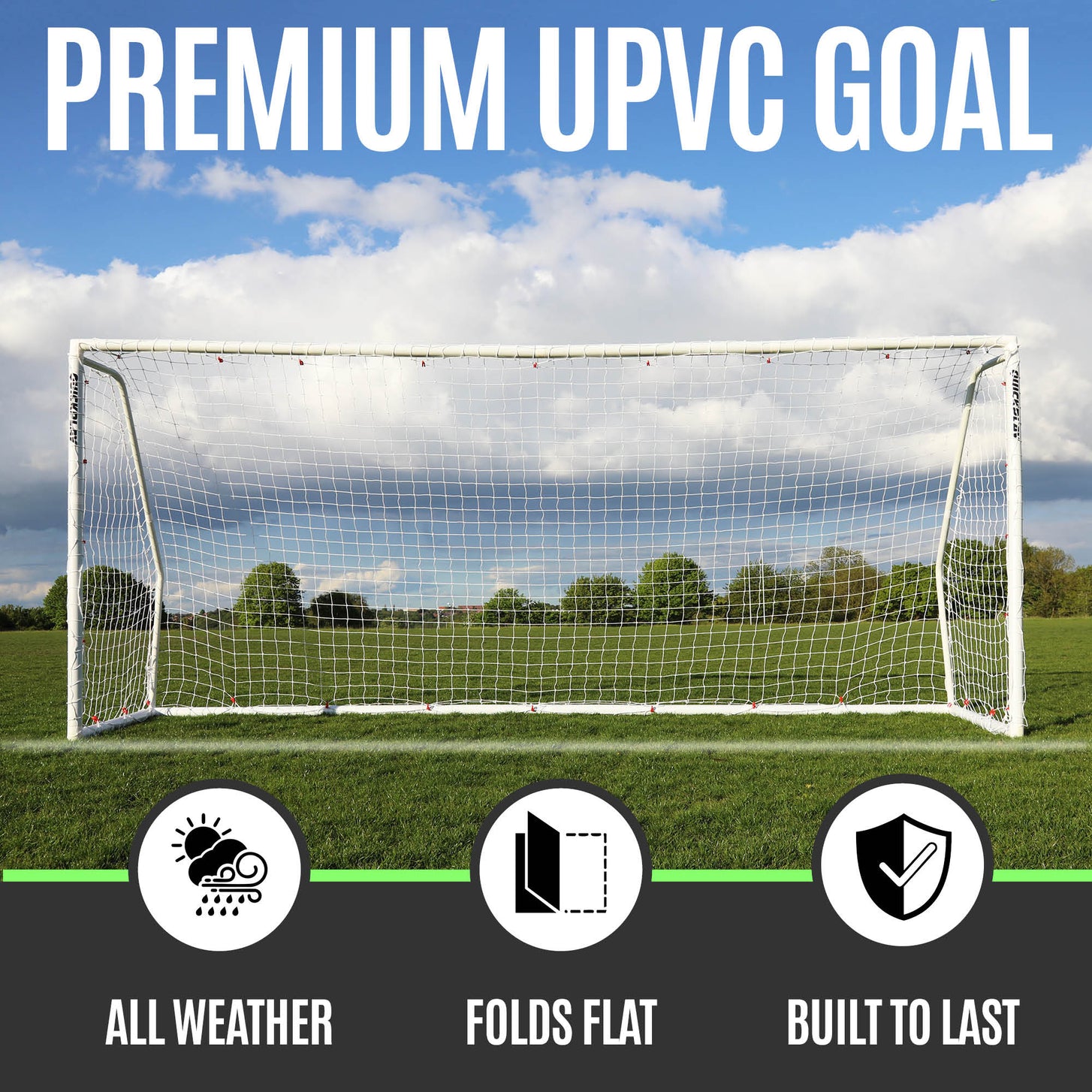 Q-FOLD Match Folding Football Goal 6x4'