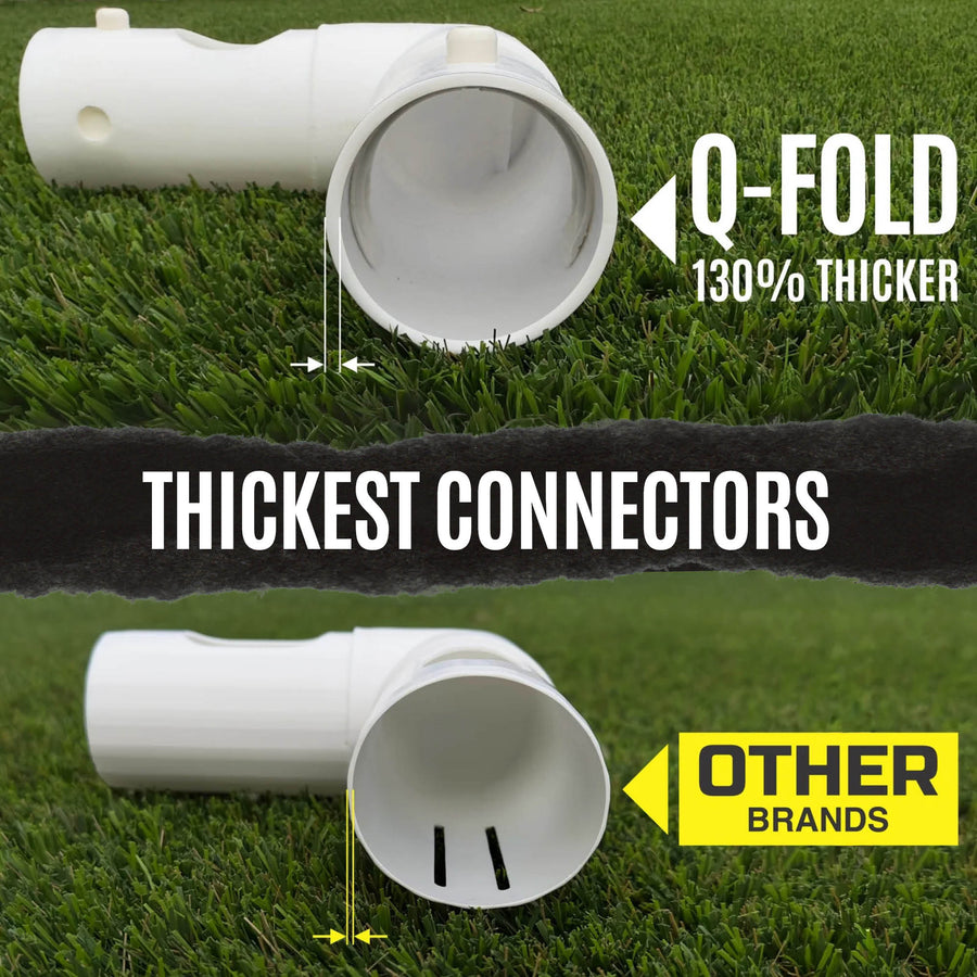 Q-FOLD Match Folding Football Goal 16x7'