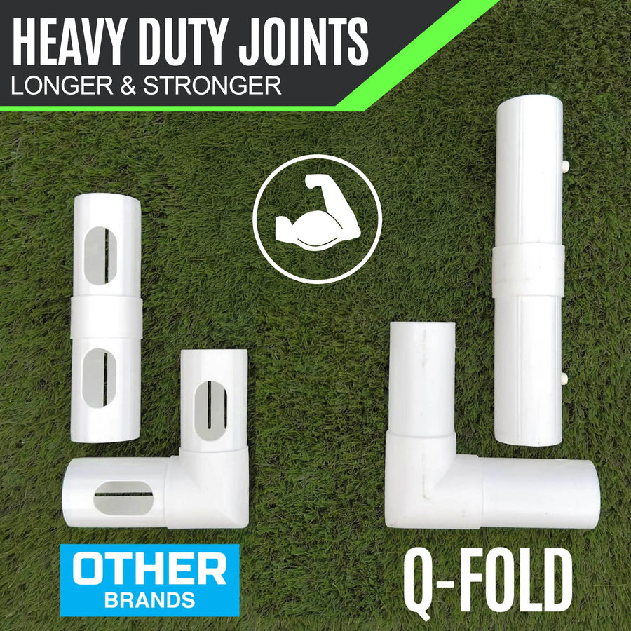 Q-FOLD Match Folding Football Goal 16x7'