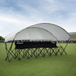 PRO BENCH Shelter 6 Seat Subs Bench with Canopy - QUICKPLAY - 6 seater bench club has-spares seating shelter