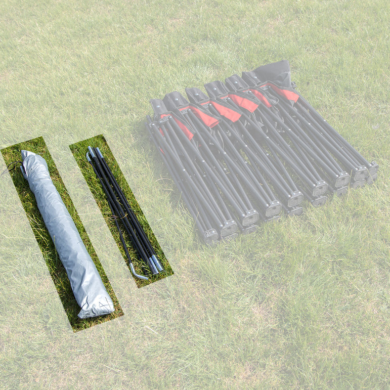 Spare Part - SHELTER - Pro Bench Shelter 6 Seat Replacement cover with fiberglass poles