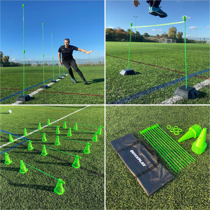 Speed + Agility Set - 35 Piece - QUICKPLAY - agility coach coaching instructions marker Soccer Coach Soccer Training speed training