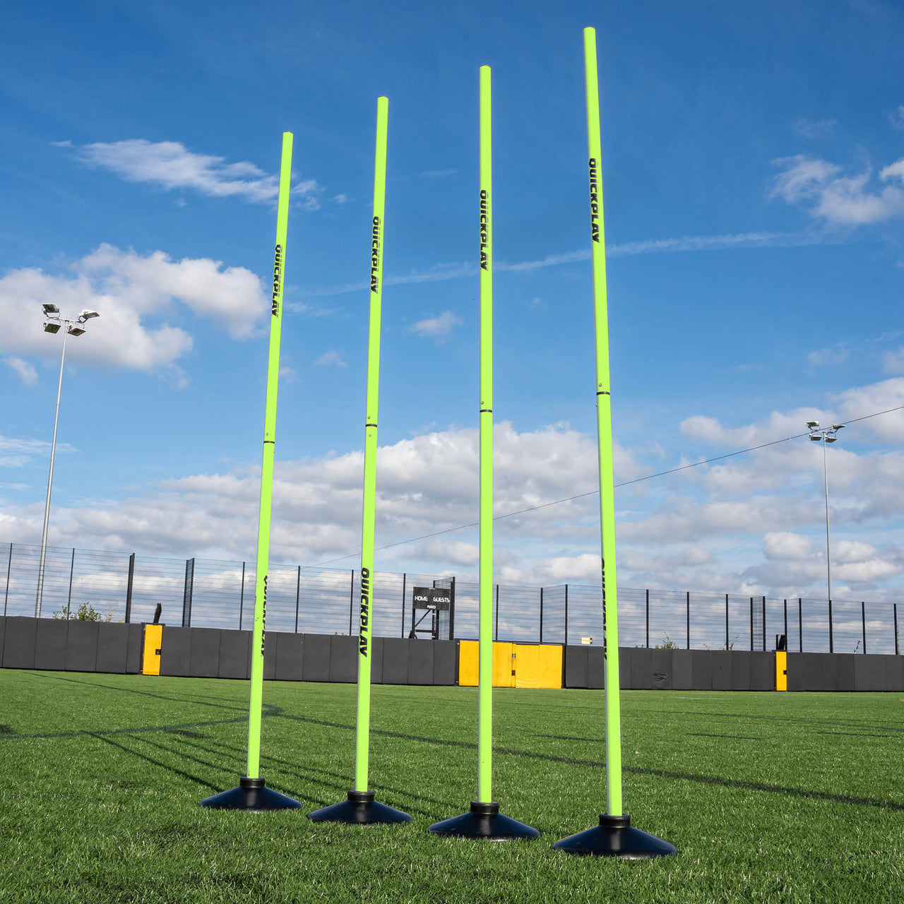Training Poles for Grass or Astro (Set of 4) Bundle Green Rubber Base