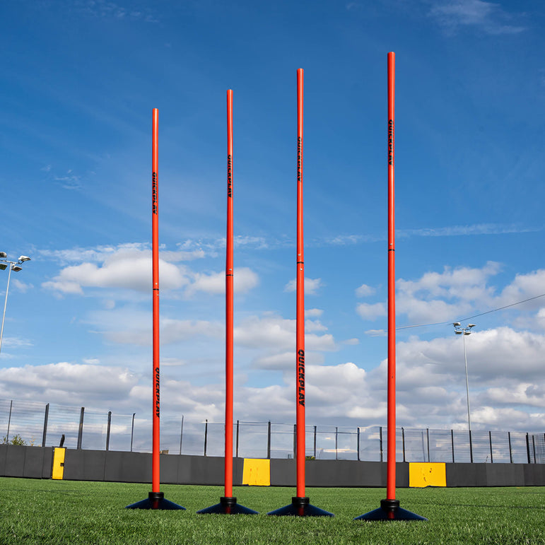 Training Poles for Grass or Astro (Set of 4) Bundle Red Rubber Base