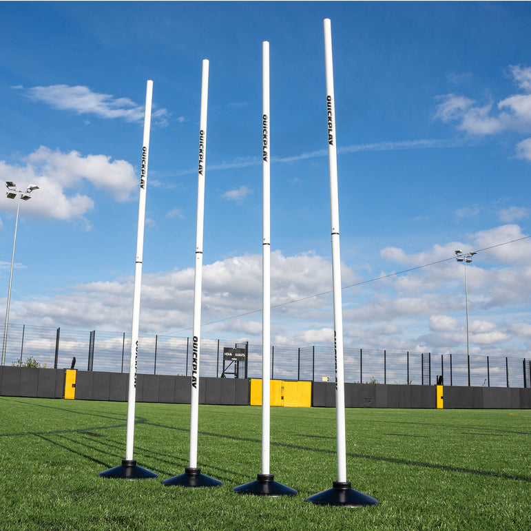 Training Poles for Grass or Astro (Set of 4) Bundle White Rubber Base