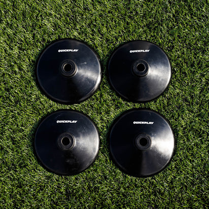 Training Poles Rubber Bases (set of 4) - QUICKPLAY - base weight coaching Pro speed training weight