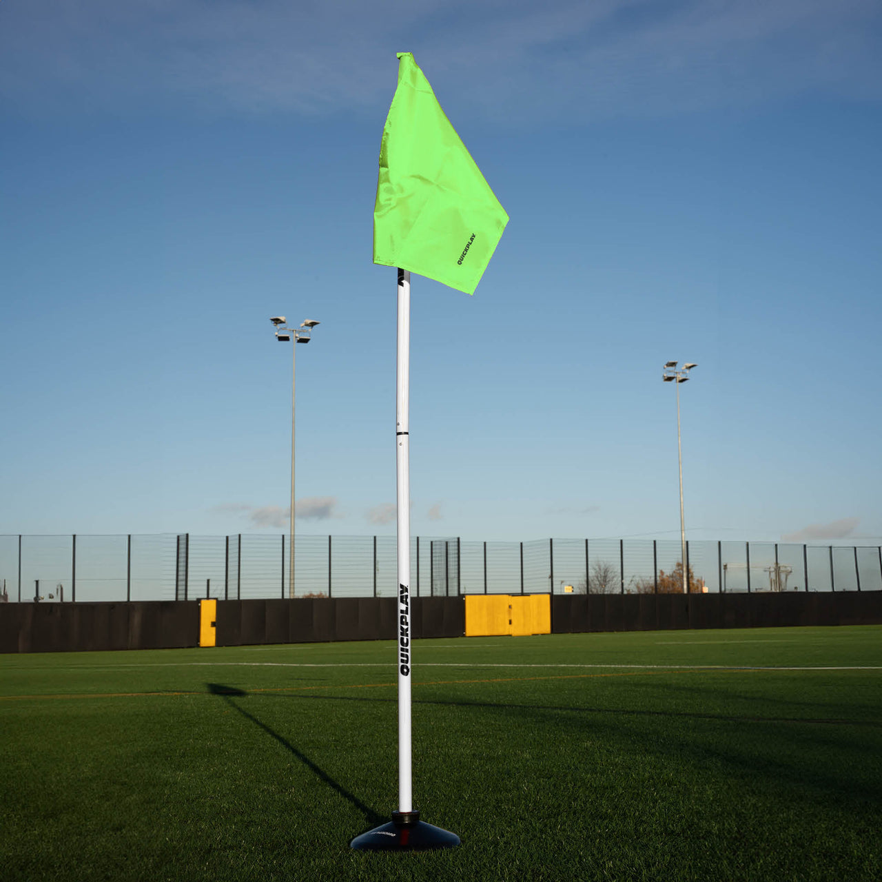 Foldable Corner Flag & Poles (Set of 4) (Colour & Base Options Available) Green Rubber Base