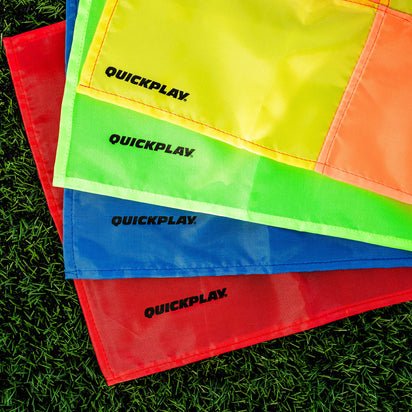 Foldable Corner Flag & Poles (Set of 4) (Colour & Base Options Available) - QUICKPLAY -