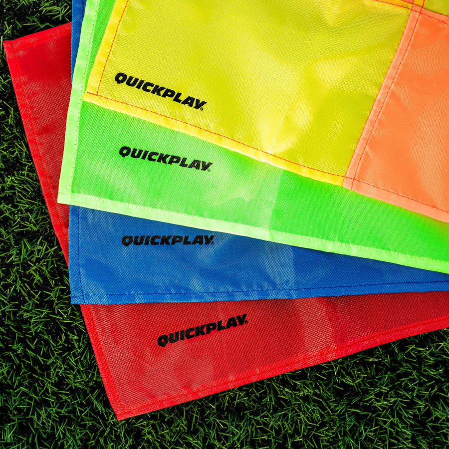 Foldable Corner Flag & Poles (Set of 4) (Colour & Base Options Available)