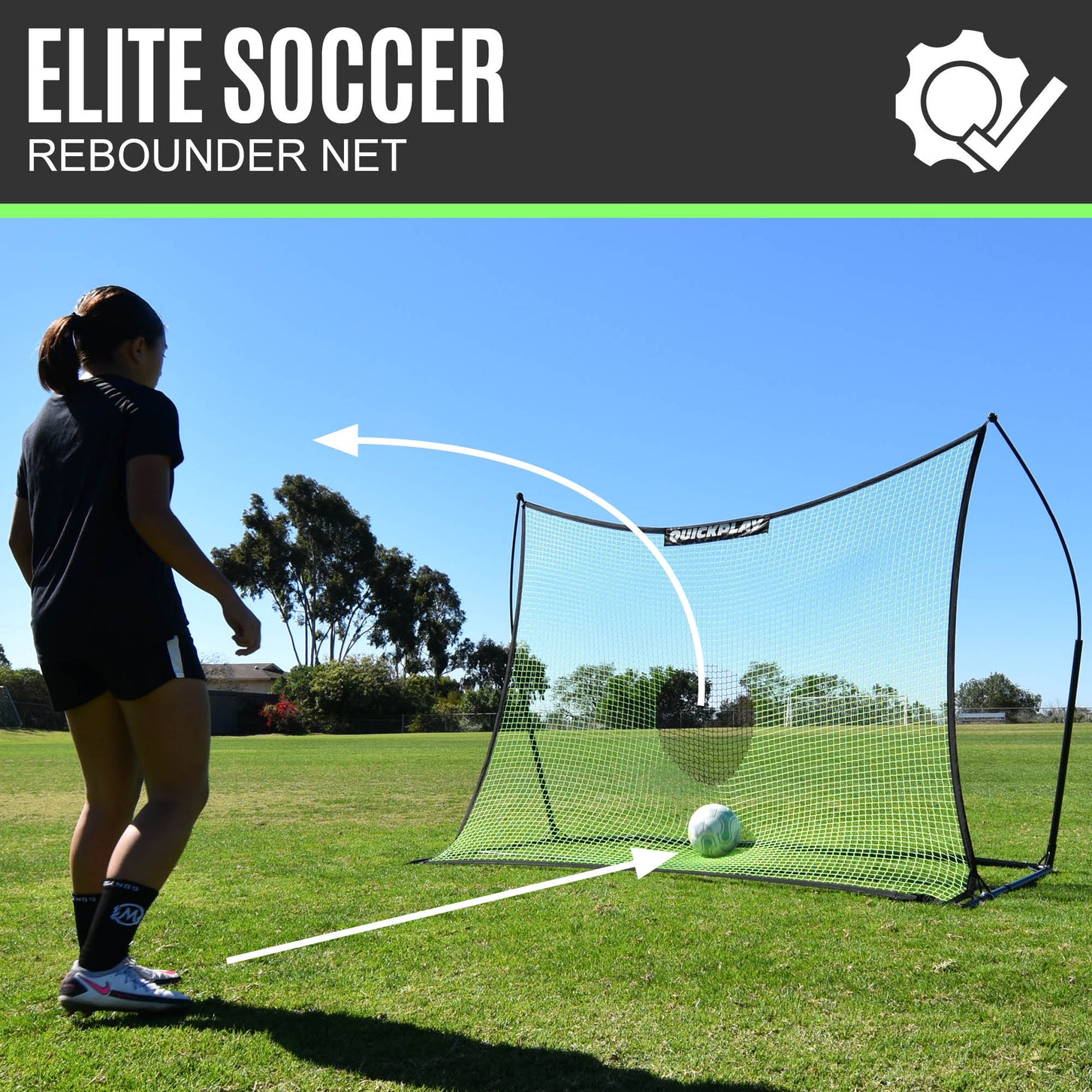 TEKKERS Net XL Football Rebounder 8x6'