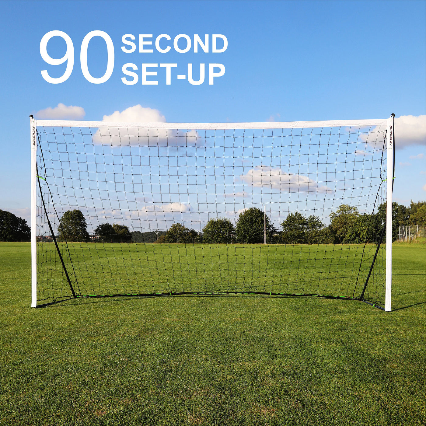 KICKSTER Portable Football Goal 12x6'