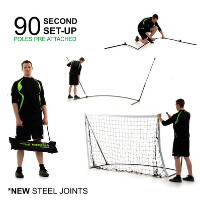 KICKSTER Portable Football Goal 8x5' (Yellow)