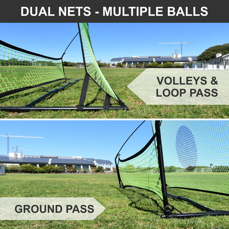 TEKKERS Trainer - Dual Net Football Rebounder