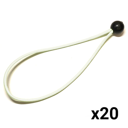 Spare Part - Bungee - Match Fold Bungees White 200mm (Pack of 20) - QUICKPLAY - flowoos