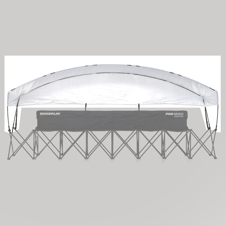 Spare Part - SHELTER - Pro Bench Shelter 6 Seat Replacement cover with fiberglass poles