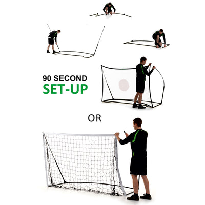 KICKSTER 2 in 1 Football Goal / Football Rebounder 8x5'