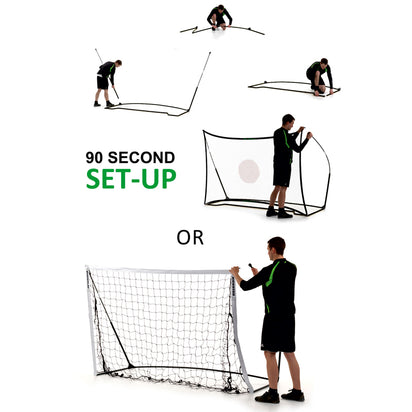 KICKSTER 2 in 1 Football Goal / Football Rebounder 8x5' - QUICKPLAY - 3.3 Combo football football goal garden home instructions portable rebounder spot rebounder SUMMER Teens (13yrs+)