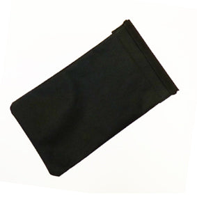 Single plain black 5kg sandbag with a fold over top, on a white background.